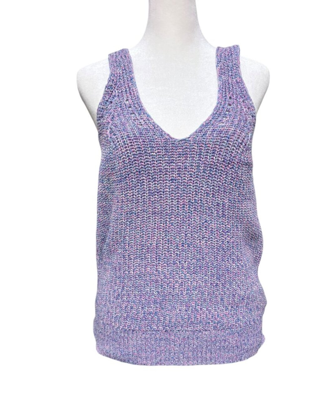 Line the Label - Colorful V-Neck Fitted Sweater Tank | Sz: XS | EUC